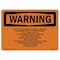 Signmission OSHA WARNING Sign, End Of Week Shutdown, Flammable Material, 7in X 5in Decal, 5" W, 7" L, Landscape OS-WS-D-57-L-12115 - alternate 1